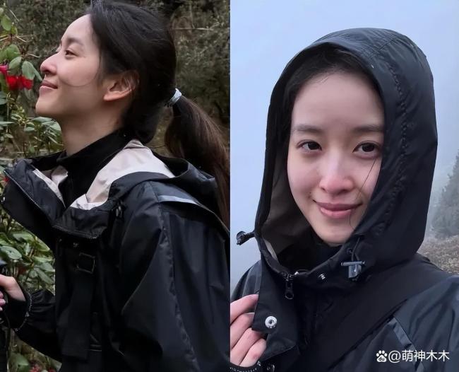 章泽天晒怼脸自拍照：31岁素颜登山，生命力满满！无惧镜头展露真我